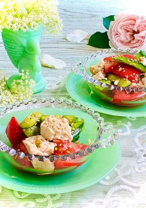 トマトと胡瓜の豆腐サラダ-レシピのメイン写真