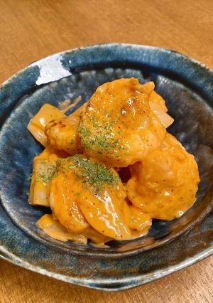 簡単！黄金比☆えびと玉ねぎのオーロラソース-レシピのメイン写真