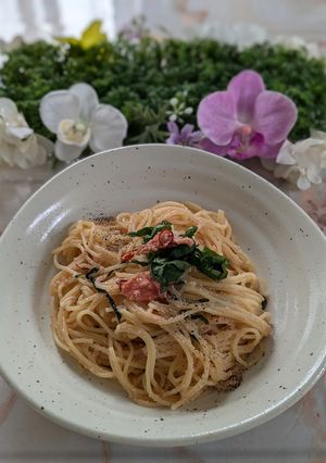 簡単！大葉と明太子の温かいパスタ-レシピのメイン写真