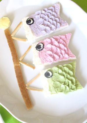 バタークリームで鯉のぼり☆-レシピのメイン写真