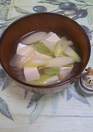 長葱の甘味を味わう💕お味噌汁-レシピのメイン写真
