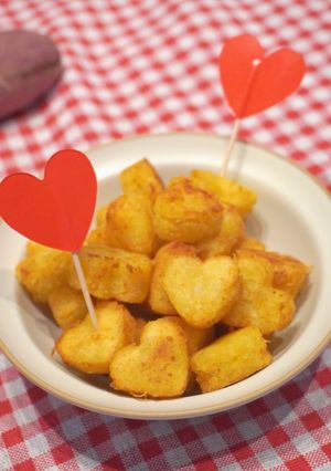 バレンタインに♡さつまいもでハートポテト-レシピのメイン写真