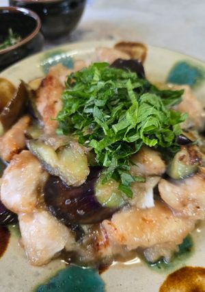 鶏むね肉となすのみぞれ煮-レシピのメイン写真