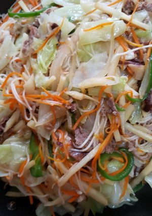 そうめんで作る野菜たっぷり具だくさんビーフン風-レシピのメイン写真