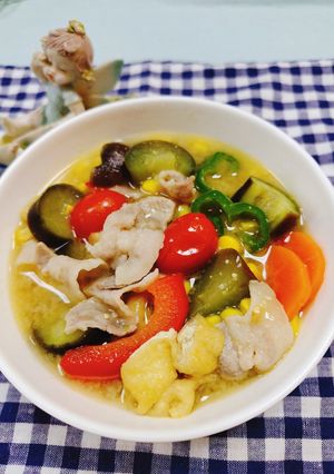 野菜タップリ夏の豚汁美味♬-レシピのメイン写真