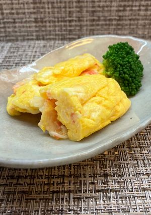 玉子1個でカニカマ玉子焼き🥚-レシピのメイン写真