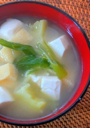 豆富と油揚げの味噌汁-レシピのメイン写真