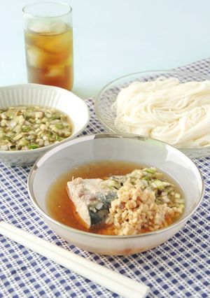 山形のだしが絶品！納豆そうめん-レシピのメイン写真