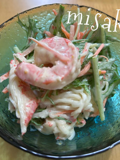 海老と水菜のシーフードタルタルサラダ☆-レシピのメイン写真