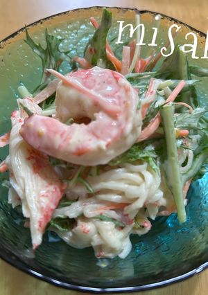 海老と水菜のシーフードタルタルサラダ☆-レシピのメイン写真