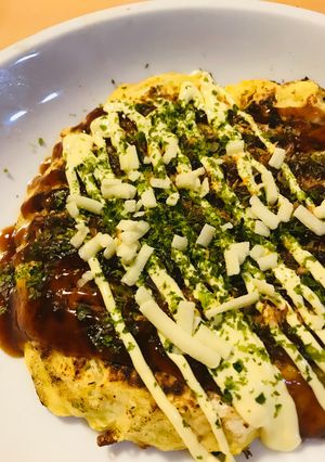 ミニ豆腐プラス●大豆たっぷり豚玉チーズお好み焼き-レシピのメイン写真