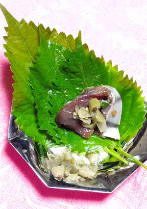秋！戻り鰹のお造り 食べ方①さっぱり巻き編-レシピのメイン写真