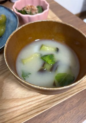 大葉が爽やか!ナスのお味噌汁-レシピのメイン写真