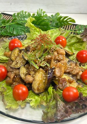 茄子と豚肉のピリ辛甘酢オイスター炒め-レシピのメイン写真