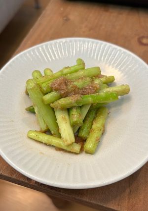 レンジで作るアスパラの胡麻和え-レシピのメイン写真