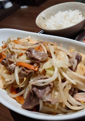 砂肝と長芋のガラムマサラ野菜炒め-レシピのメイン写真