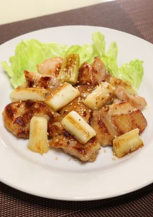 白ネギと鶏もも肉の柚子こしょう焼き-レシピのメイン写真