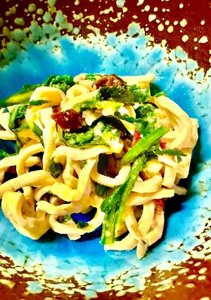 春菊と梅の発酵豆腐干サラダ-レシピのメイン写真