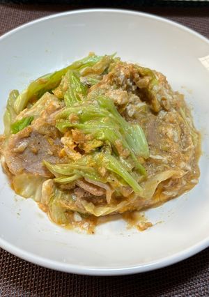 とろ玉キャベツ🥬肉🥩炒め😊-レシピのメイン写真