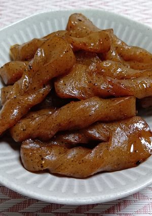 ねじりこんにゃくの甘辛煮-レシピのメイン写真