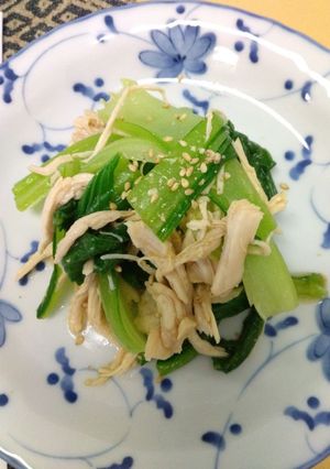 チンゲン菜と鶏肉の和え物-レシピのメイン写真
