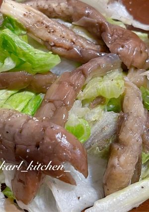 簡単レンジ蒸し茄子レタスサラダ-レシピのメイン写真