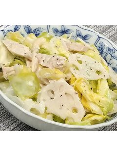 鶏肉と蓮根の塩キャベツサラダ★動画あり★-レシピのメイン写真