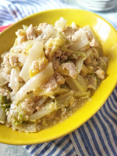 簡単☆白菜と鶏そぼろのあんかけ-レシピのメイン写真