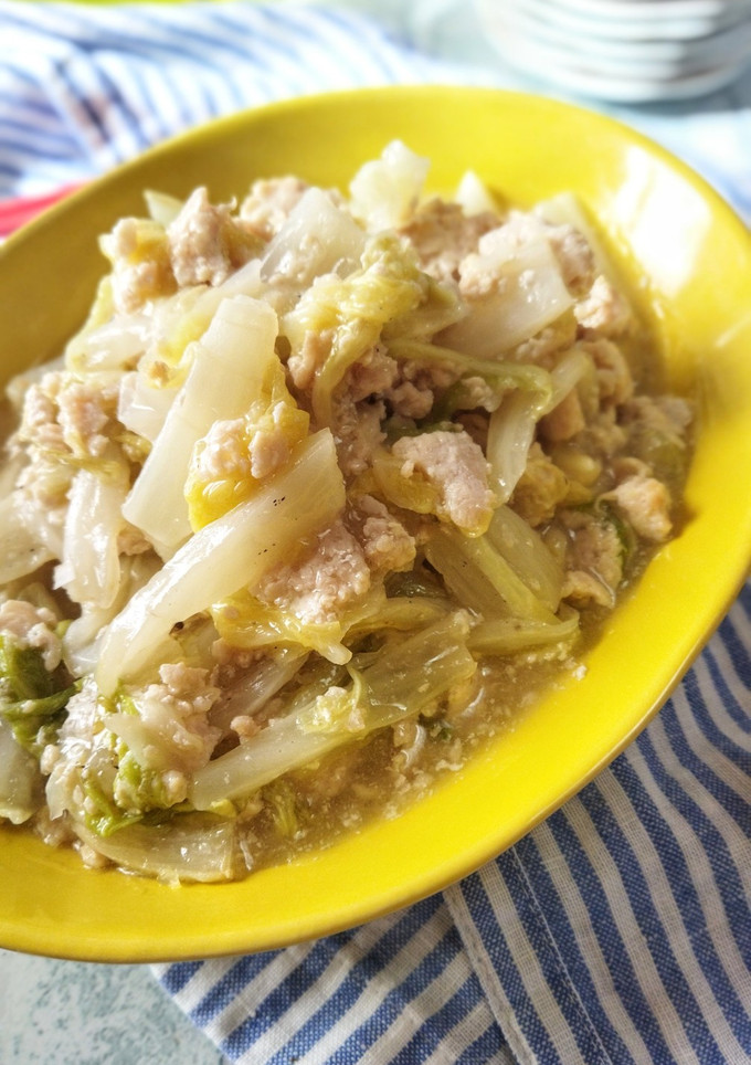 簡単☆白菜と鶏そぼろのあんかけ-レシピのメイン写真