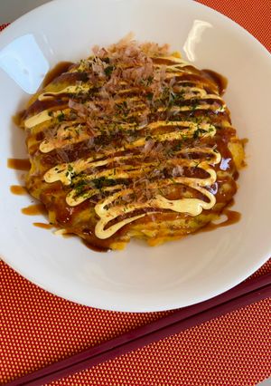 油不使用♪レンジで作る！納豆お好み焼き-レシピのメイン写真