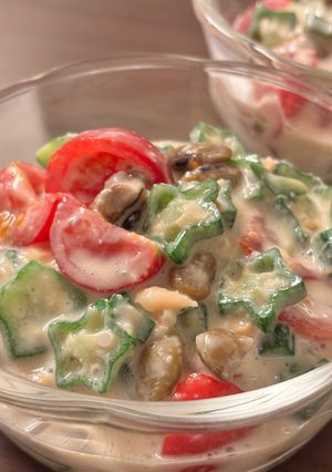 オクラとトマトと納豆のねばとろサラダ-レシピのメイン写真