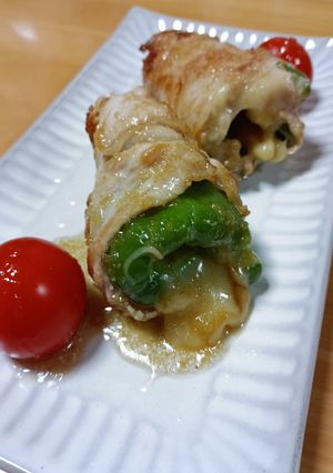 ピーマンのチーズ豚巻き♡すりおろし野菜-レシピのメイン写真