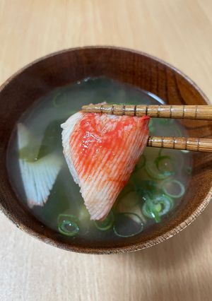 簡単☆カニかまのお味噌汁-レシピのメイン写真