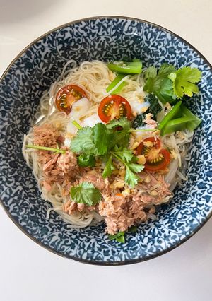 ツナとトマトのソムタム風そうめん-レシピのメイン写真