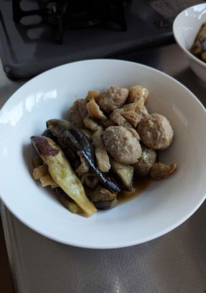 茄子と肉団子の煮物-レシピのメイン写真