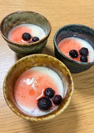 牛乳かんのいちごソースがけ-レシピのメイン写真