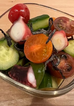 きゅうりとタコとトマトの塩昆布和え-レシピのメイン写真