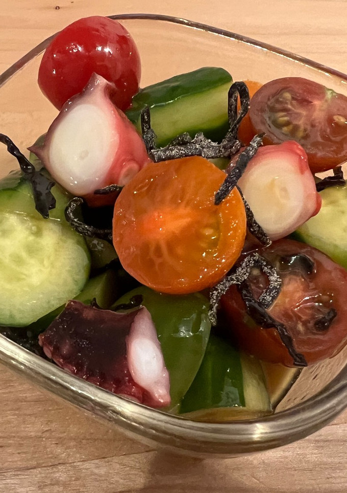 きゅうりとタコとトマトの塩昆布和え-レシピのメイン写真