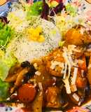 カレールー●トマト缶のチーズ＆チキカレー