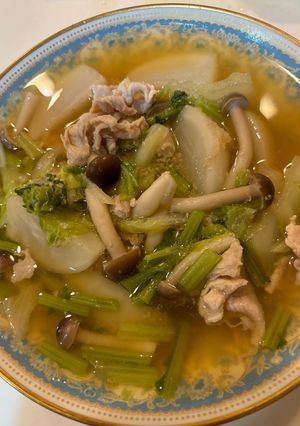 カブと白菜豚肉の生姜スープ-レシピのメイン写真