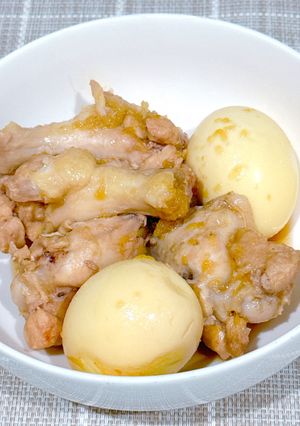 夕飯のおかず！鶏の手羽元煮🍗🥚-レシピのメイン写真