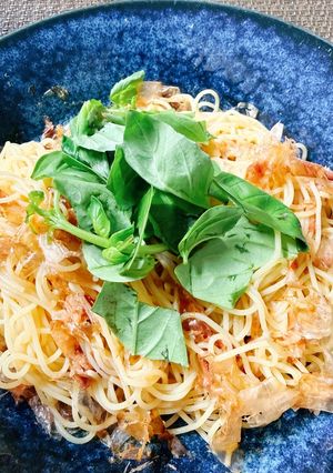 混ぜるだけシリーズ😻バジル鰹節パスタ🍝-レシピのメイン写真