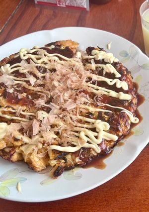 カリっふわ!🖤ライスお好み焼き(簡単編)-レシピのメイン写真