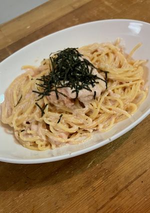 生クリーム不使用♪たらこクリームパスタ-レシピのメイン写真