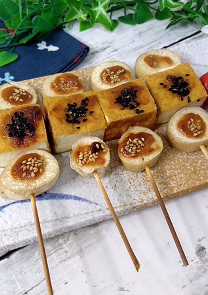 トースターで♪厚揚げとエリンギの串焼き-レシピのメイン写真