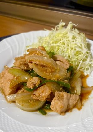 【簡単夕食】薄切り柔らか鶏胸肉の生姜焼き-レシピのメイン写真