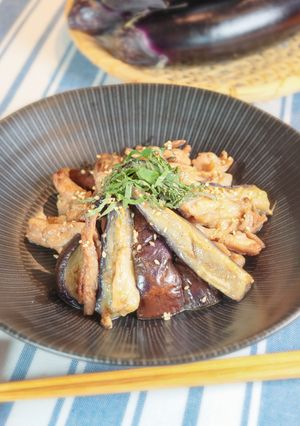 なすと鶏肉のポン酢バター炒め-レシピのメイン写真