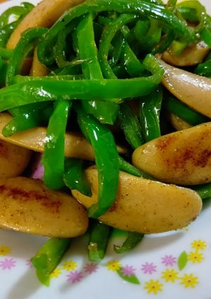 🫑ピーマンとウインナーのカレー風味炒め🫑-レシピのメイン写真