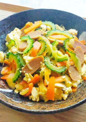 大豆ミートソーセージでゴーヤチャンプルー-レシピのメイン写真
