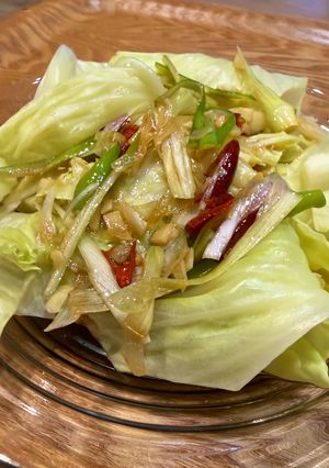 茹キャベツのニンニクネギ辛中華ソースかけ-レシピのメイン写真